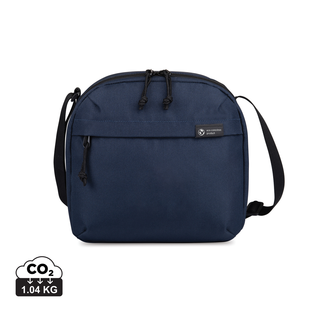 Sac isotherme publicitaire en tissu recyclé AWARE™ Renew Bleu marine